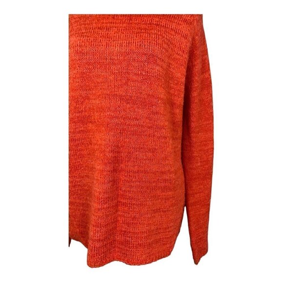MANGUUN Oversized Orange Knit Sweater Size Medium - Picture 8 of 11